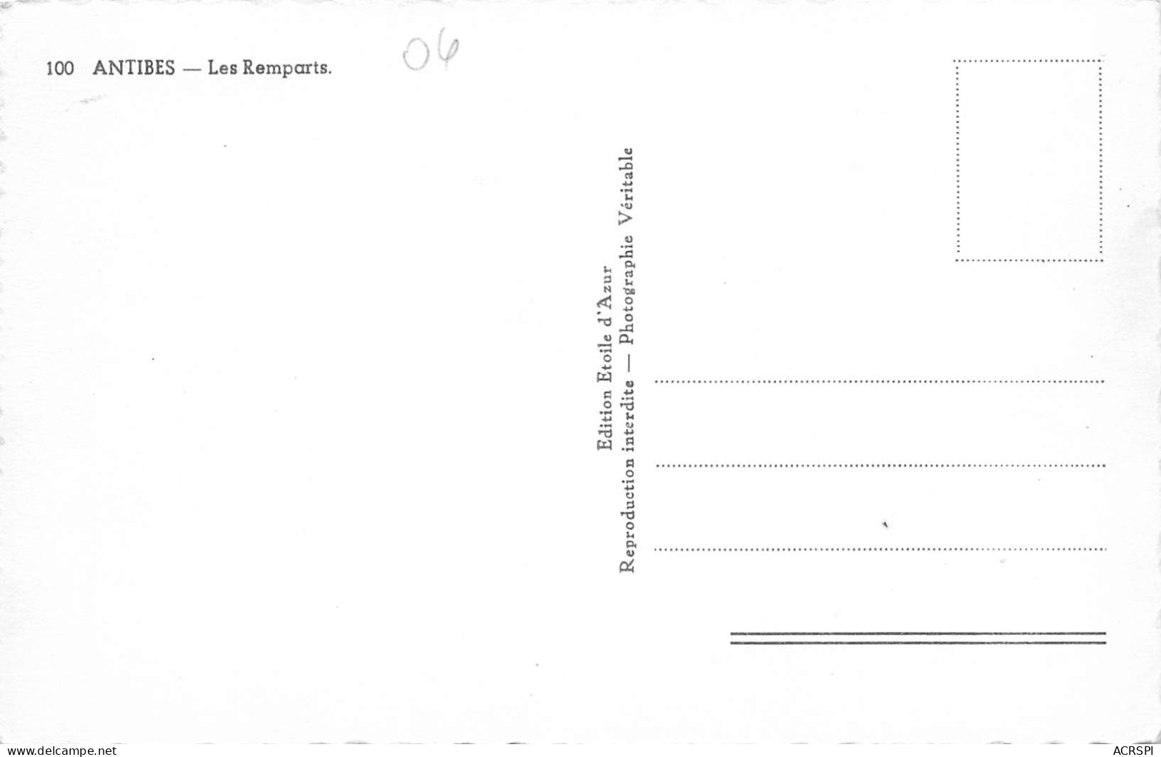 ANTIBES Les REMPARTS 36 (scan Recto Verso)ME2692TER - Cap D'Antibes - La Garoupe
