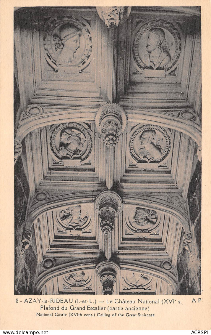 AZAY LE RIDEAU Plafond Du Grand Escalier  38 (scan Recto Verso)ME2692UND - Azay-le-Rideau