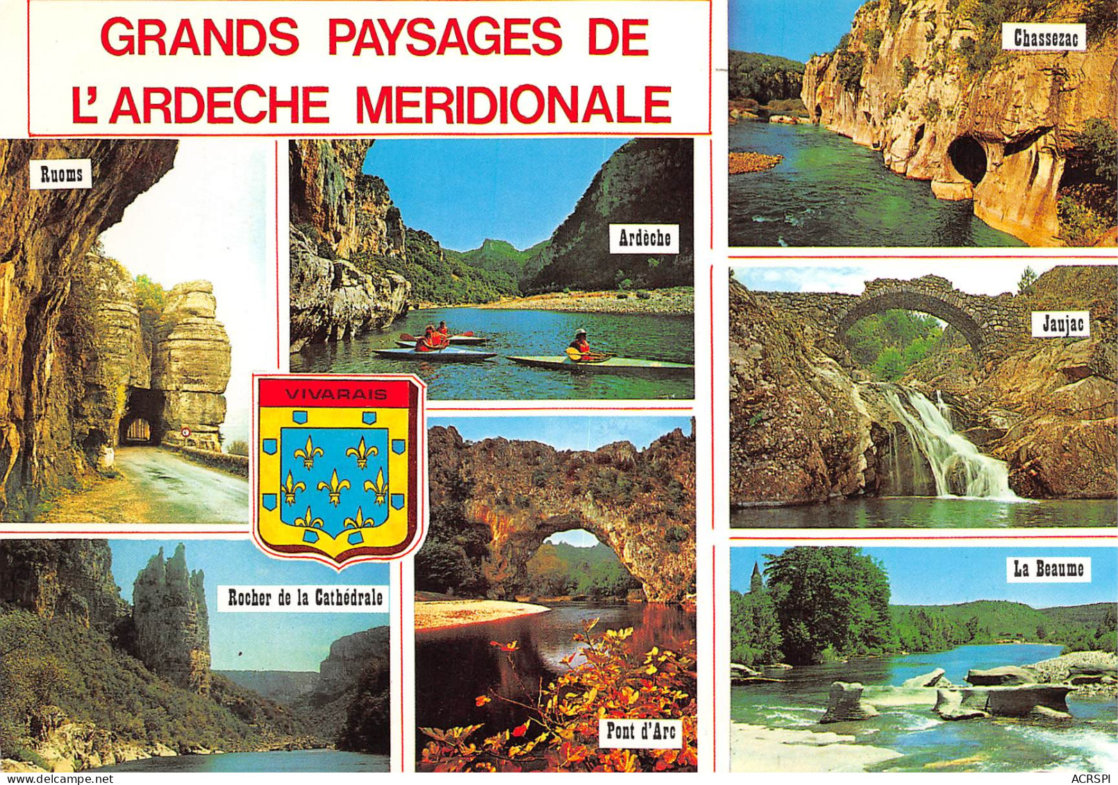 Grands Paysages De L'ARDECHE Meridionale Jausac Ruoms La Beaume  21 (scan Recto Verso)ME2692VIC - Vallon Pont D'Arc