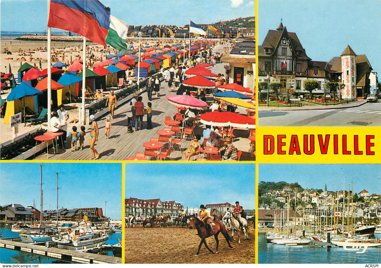 DEAUVILLE Les Planches L Hotel De Ville Port Deauville L Equitation 26(scan Recto Verso)ME2693 - Deauville
