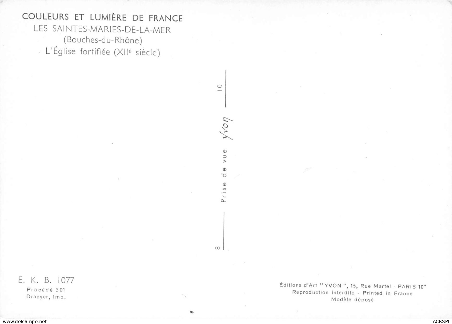 LES SAINTES_MARIE_DE_LA_MER L Eglise Fortifiée 11(scan Recto Verso)ME2694 - Saintes Maries De La Mer