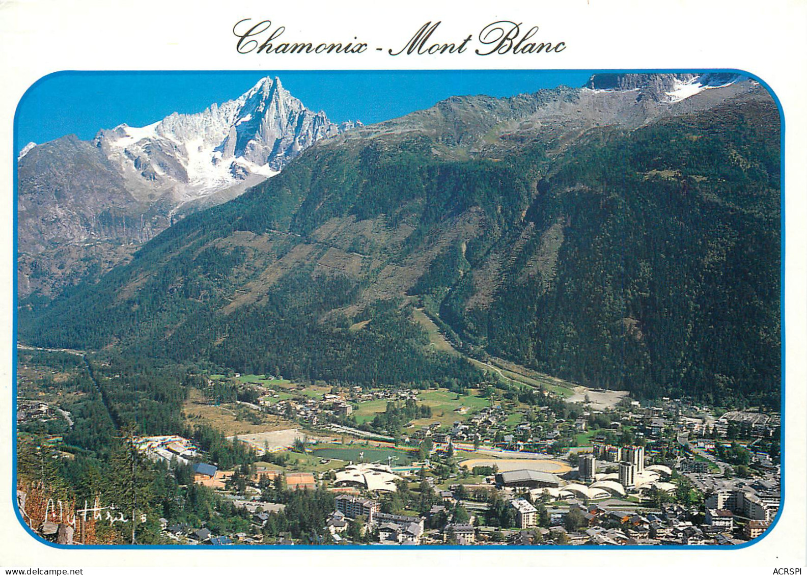 CHAMONIX Et Le Centre Sportif Avec Les Drus Et La Verte 28(scan Recto Verso)ME2694 - Chamonix-Mont-Blanc