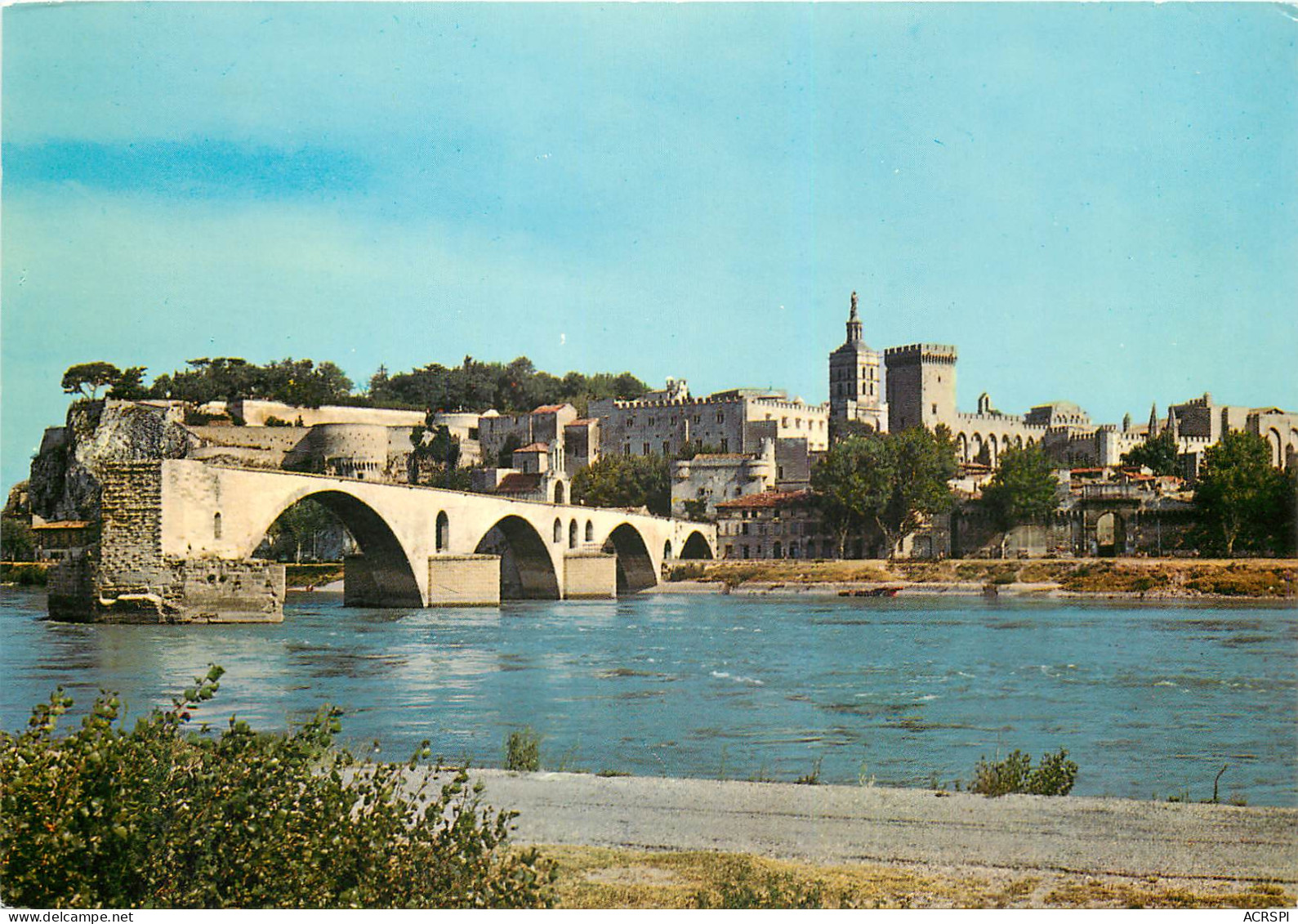 AVIGNON Vue Générale Du Pont St Bénézet Et Du Palais Des Papes 18 (scan Recto Verso)ME2695 - Avignon (Palais & Pont)