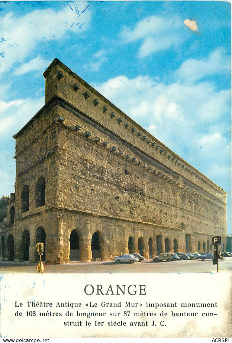  ORANGE Le Theatre Antique Le Grand Mur Imposant Monument 17(scan Recto Verso)ME2696 - Orange