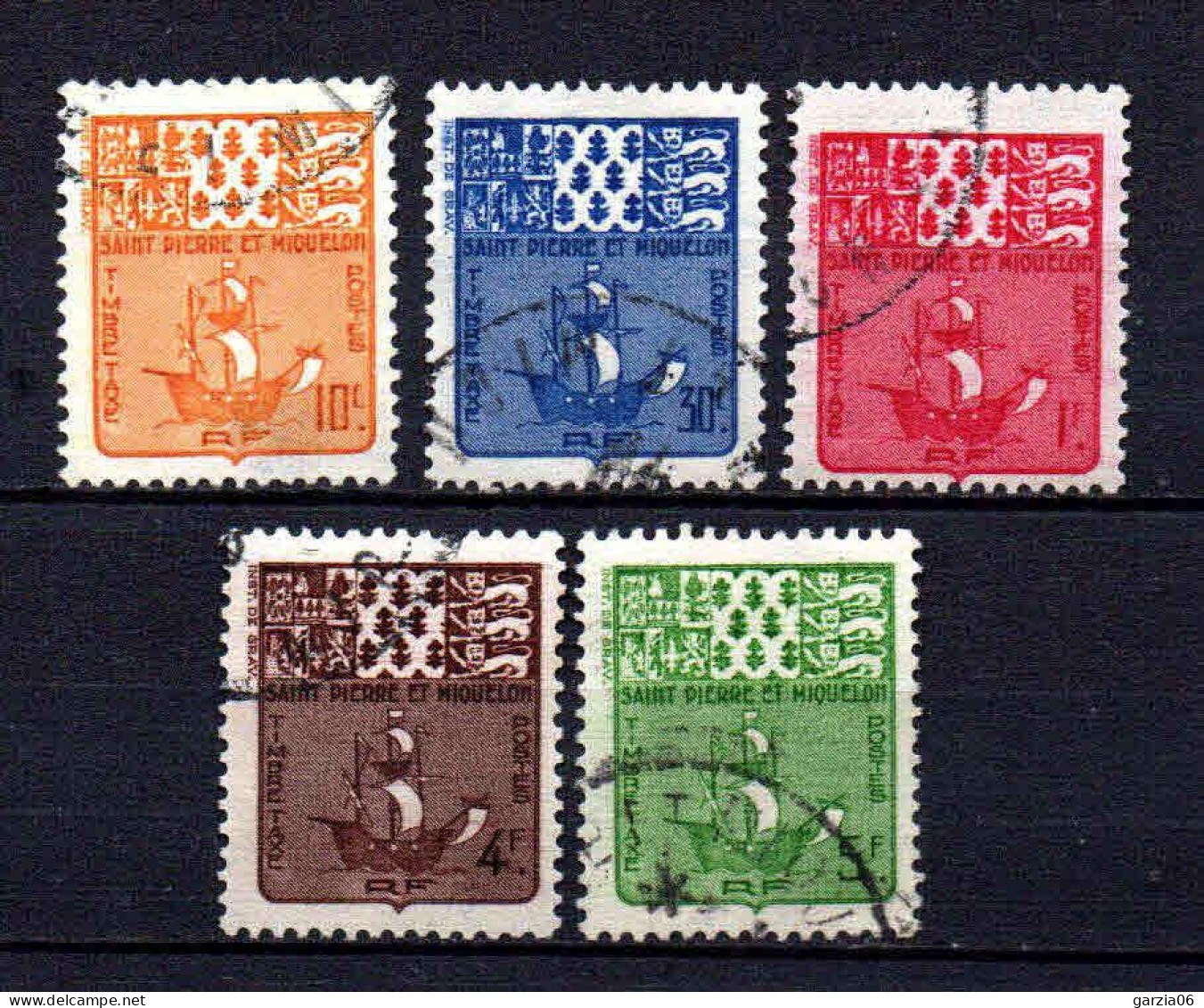 St Pierre Et Miquelon    - 1947 -  Tb Taxe N° 67/68/70/73/74   - Oblit - Used - Timbres-taxe