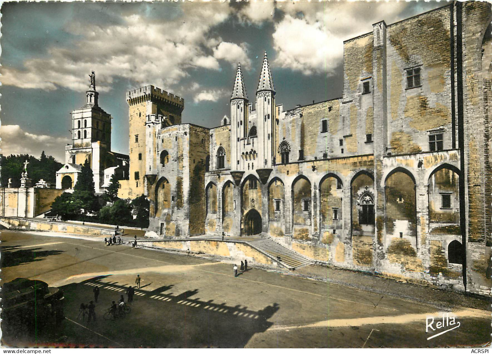 AVIGNON Le Palais Des Papes Entrée Principale Avec Les Echauguettes Notre Dame Des Doms4 (scan Recto Verso)ME2698 - Avignon (Palais & Pont)
