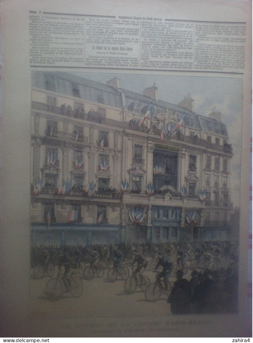 Le Petit Journal N°42 Pic De Chambeyron Mort Lt Bujon Cyclisme Départ Paris-Brest Chanson La Belle Saison D Langat - Revues Anciennes - Avant 1900