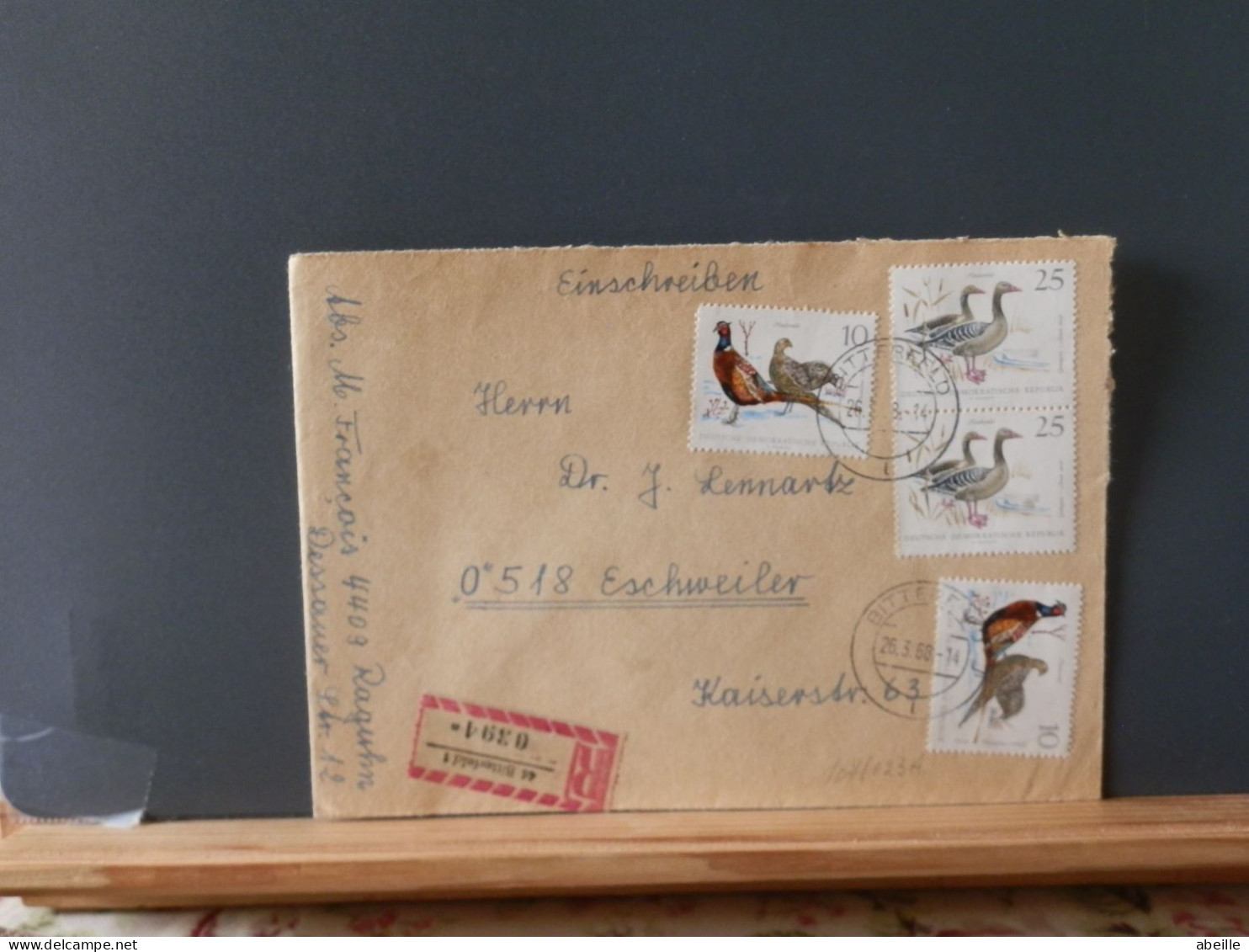 107/023A  LETTRE  DDR - Hühnervögel & Fasanen