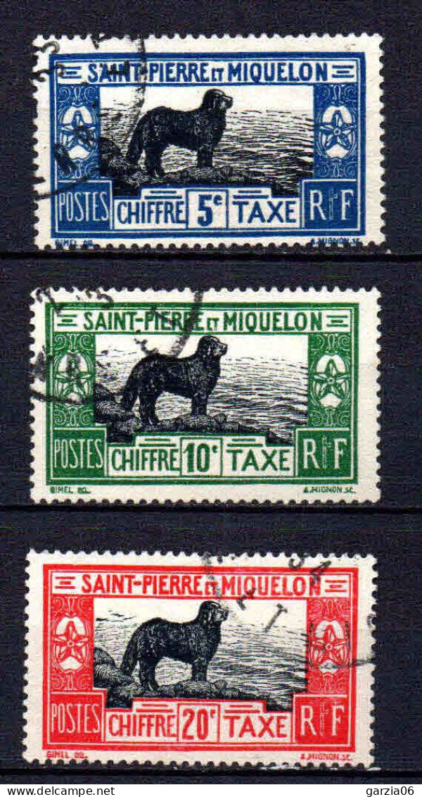 St Pierre Et Miquelon    - 1932 -  Tb Taxe N° 21 à 23   - Oblit - Used - Strafport