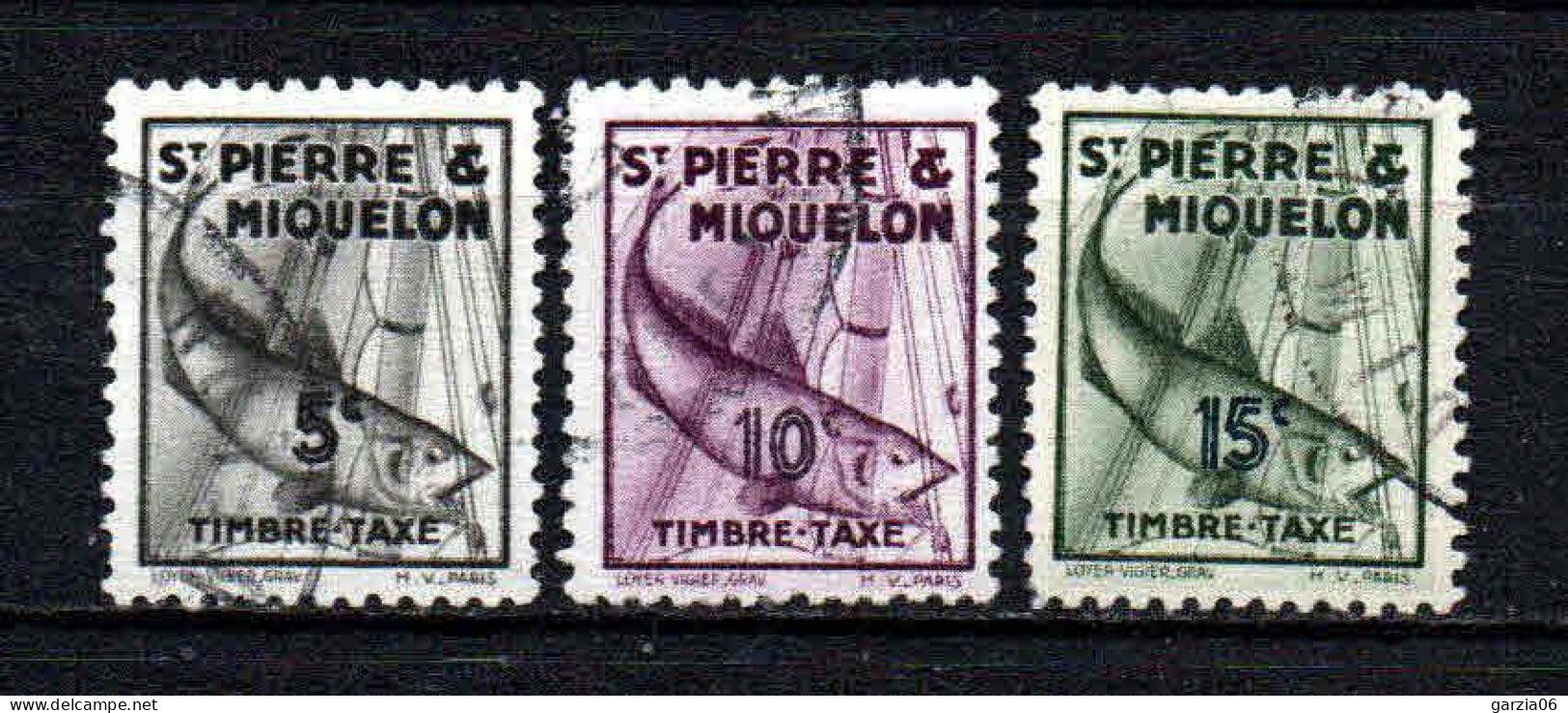 St Pierre Et Miquelon    - 1938 -  Tb Taxe N° 32 à 34   - Oblit - Used - Timbres-taxe