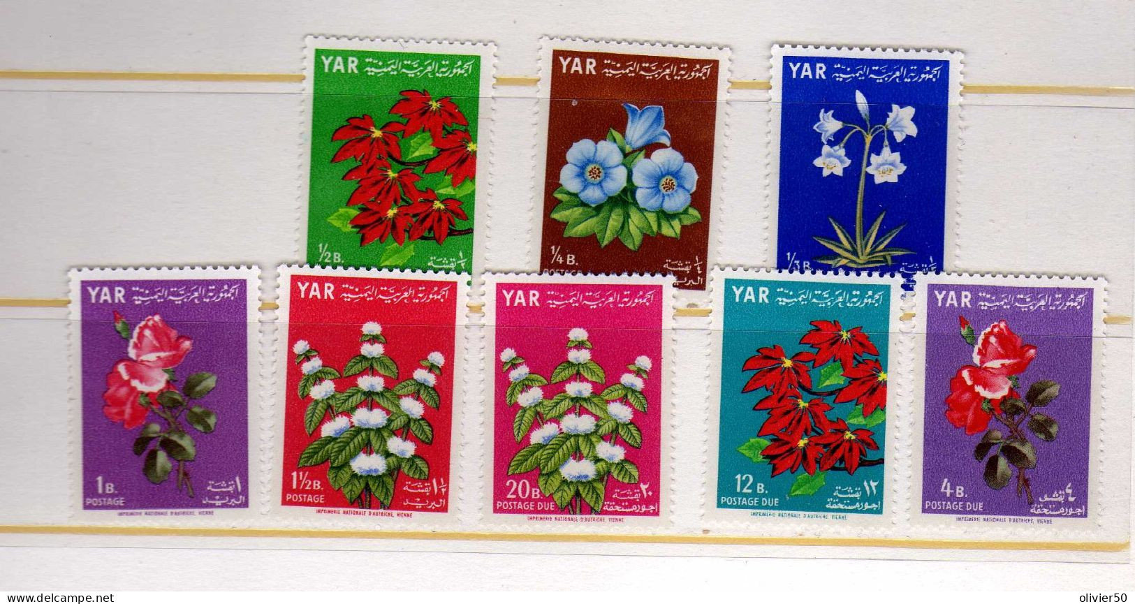 Yemen - 1965  - Poste - Taxe - Flore Fleurs - Neufs** - MNH - Yémen