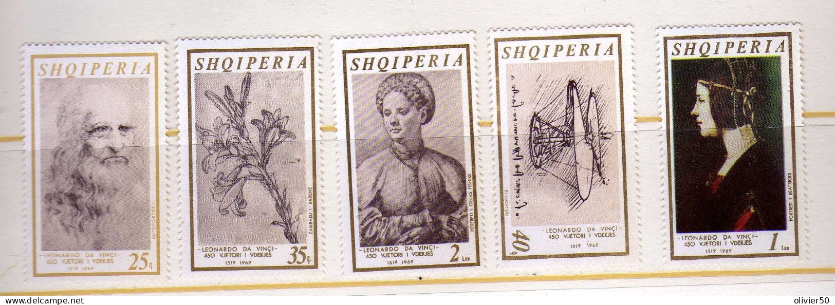 Albanie - 1969 -  Leonard  De Vinci - Dessins -Tableaux - Neufs** - MNH - Unused Stamps