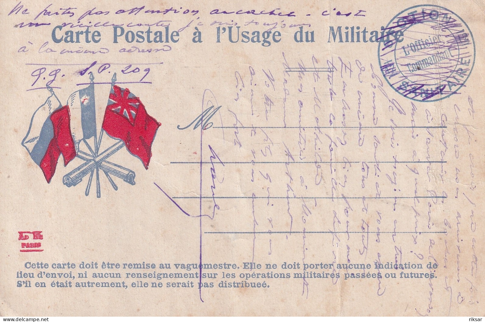 MILITAIRE(FRANCHISE MILITAIRE) - Weltkrieg 1914-18