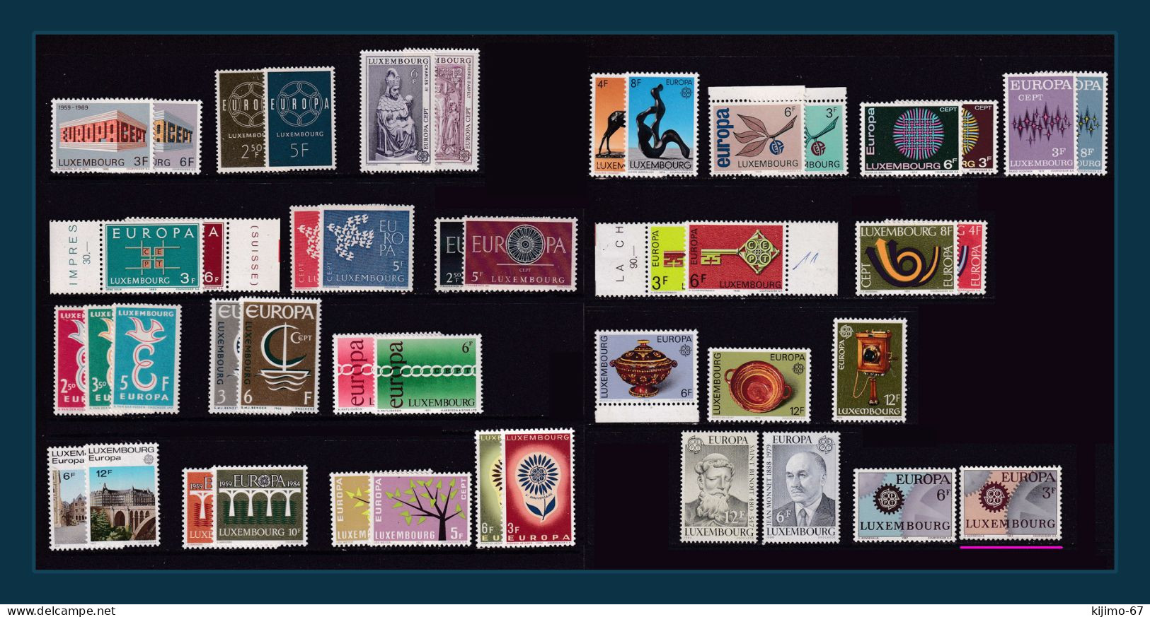 EUROPA Lot 46 Timbres Luxembourg Neufs - Lots & Kiloware (max. 999 Stück)