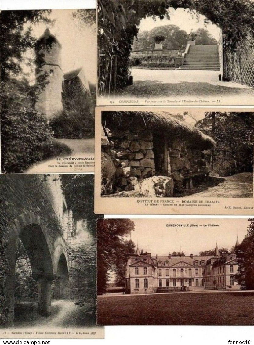 * Lot De 190 CPA-CPSM- Que Des Petits Formats De L'OISE (Principalement Compiègne, Chantilly, Beauvais) - 100 - 499 Postcards