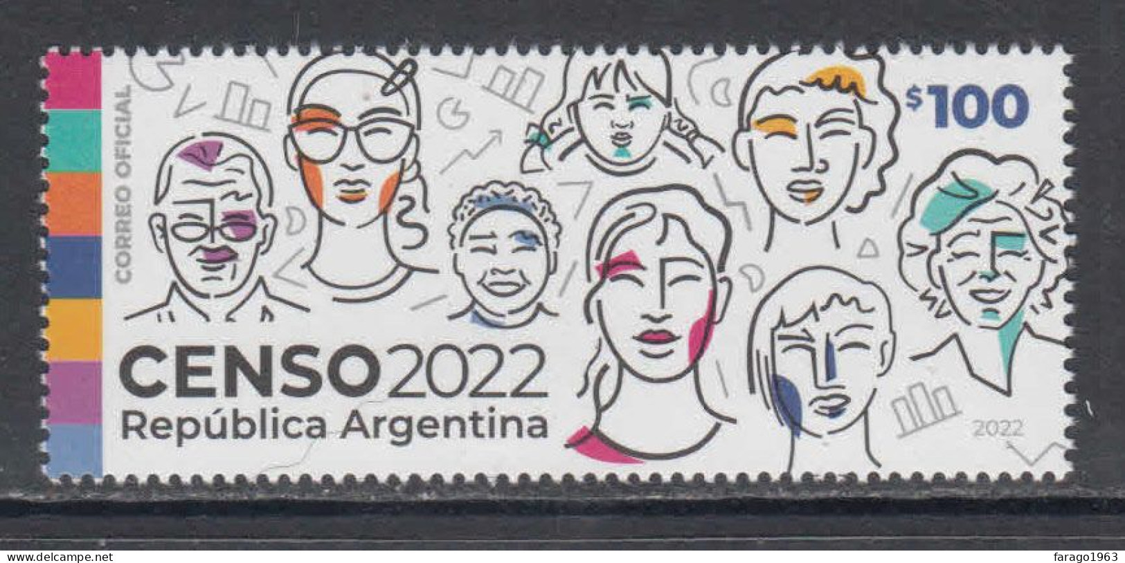 2022 Argentina Census Complete Set Of 1 MNH - Neufs