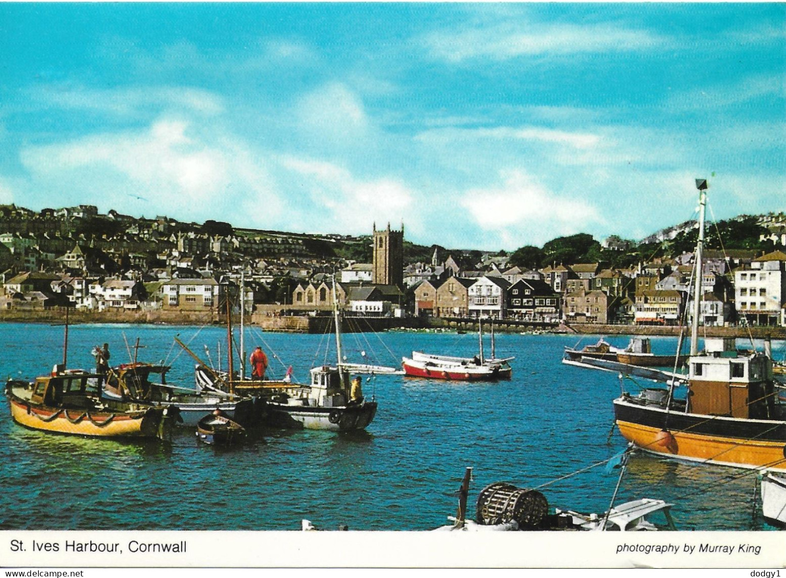 ST. IVES HARBOUR, CORNWALL, ENGLAND. USED POSTCARD   Ms7 - St.Ives