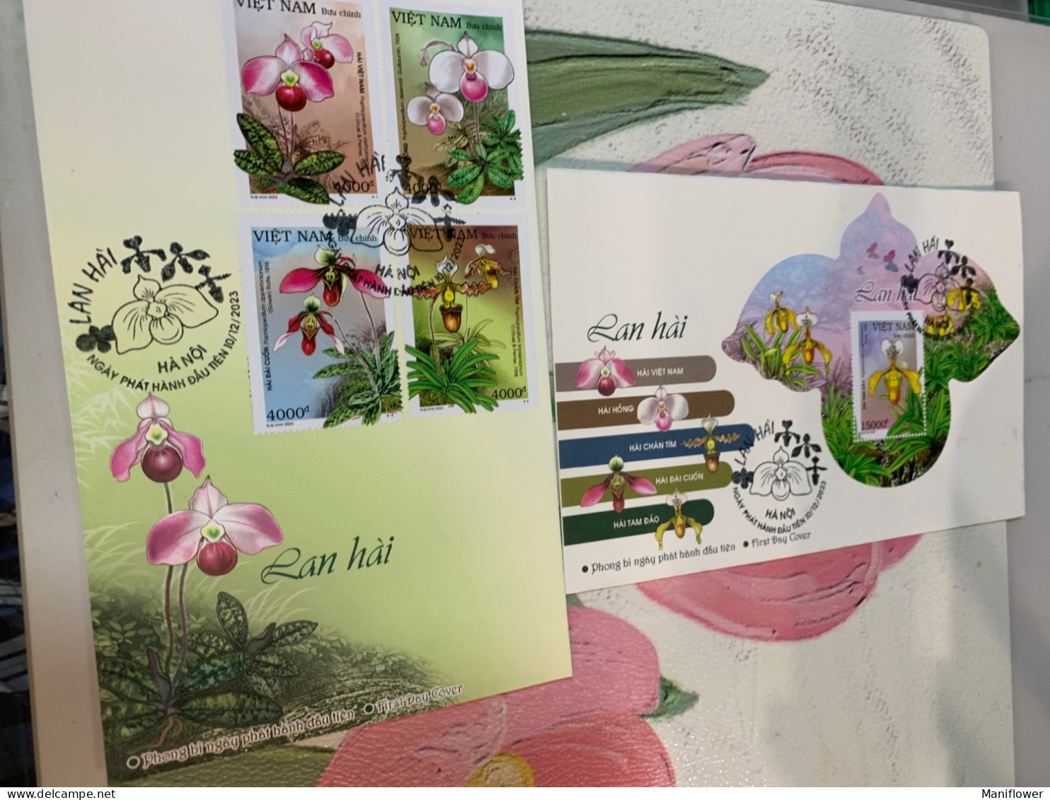 Vietnam Stamp FDC Orchids Plant 2023 - Orchideen