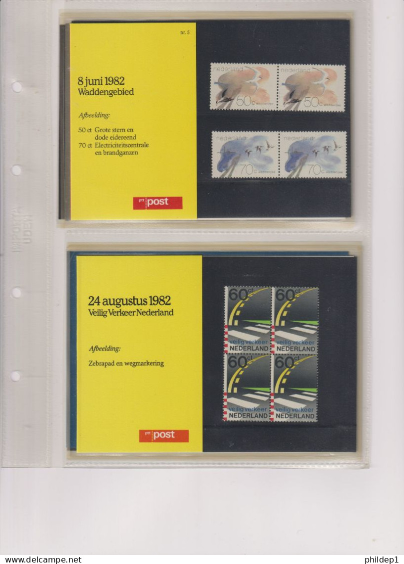 Pays-Bas De 1982 à 1988 Postzegelmapjes, Présentation Par La Poste De TP Du N°1 Au 60 **, MNH - Unused Stamps