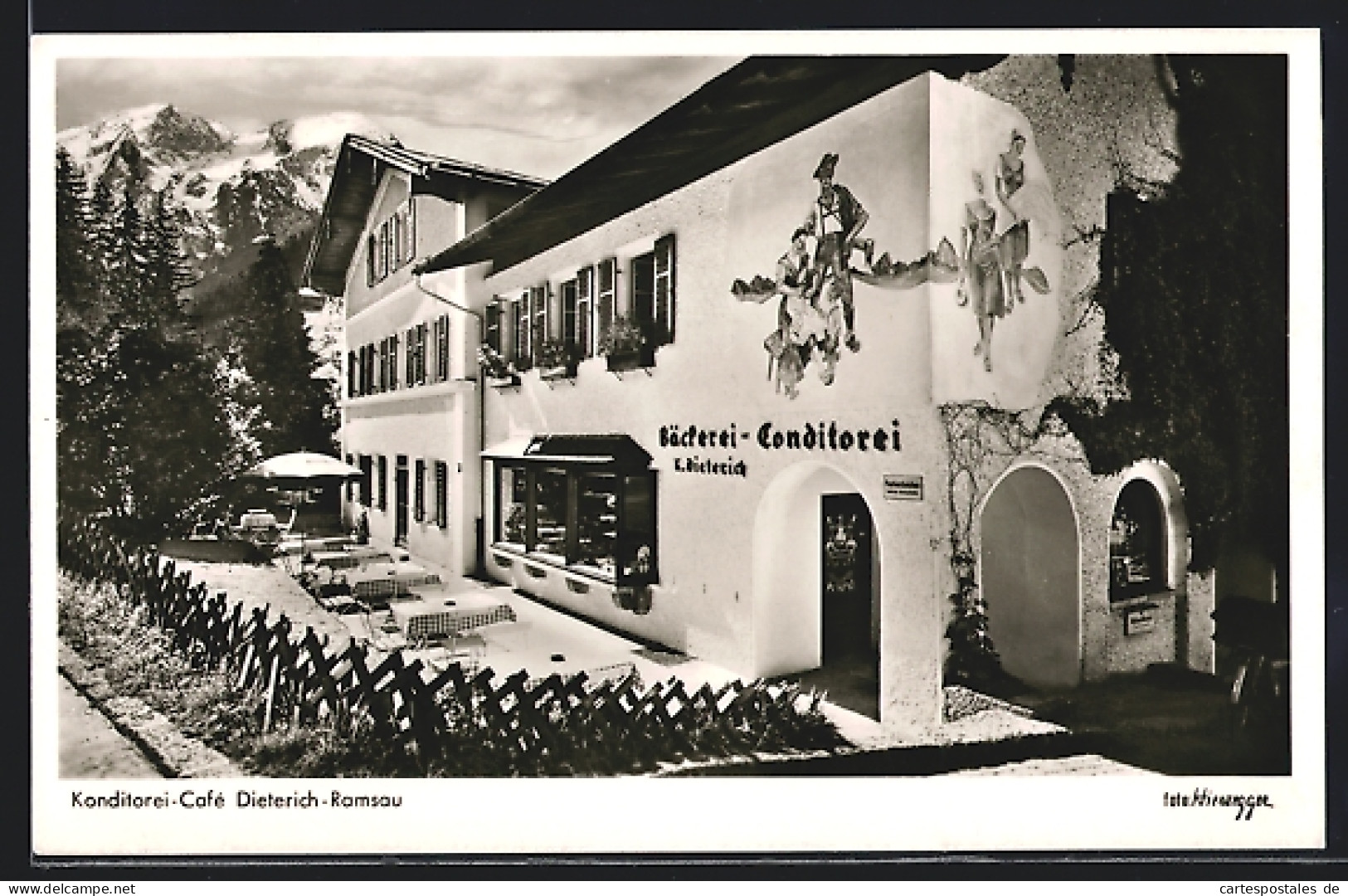AK Ramsau / Berchtesgaden, Bäckerei Und Konditorei K. Dieterich  - Berchtesgaden