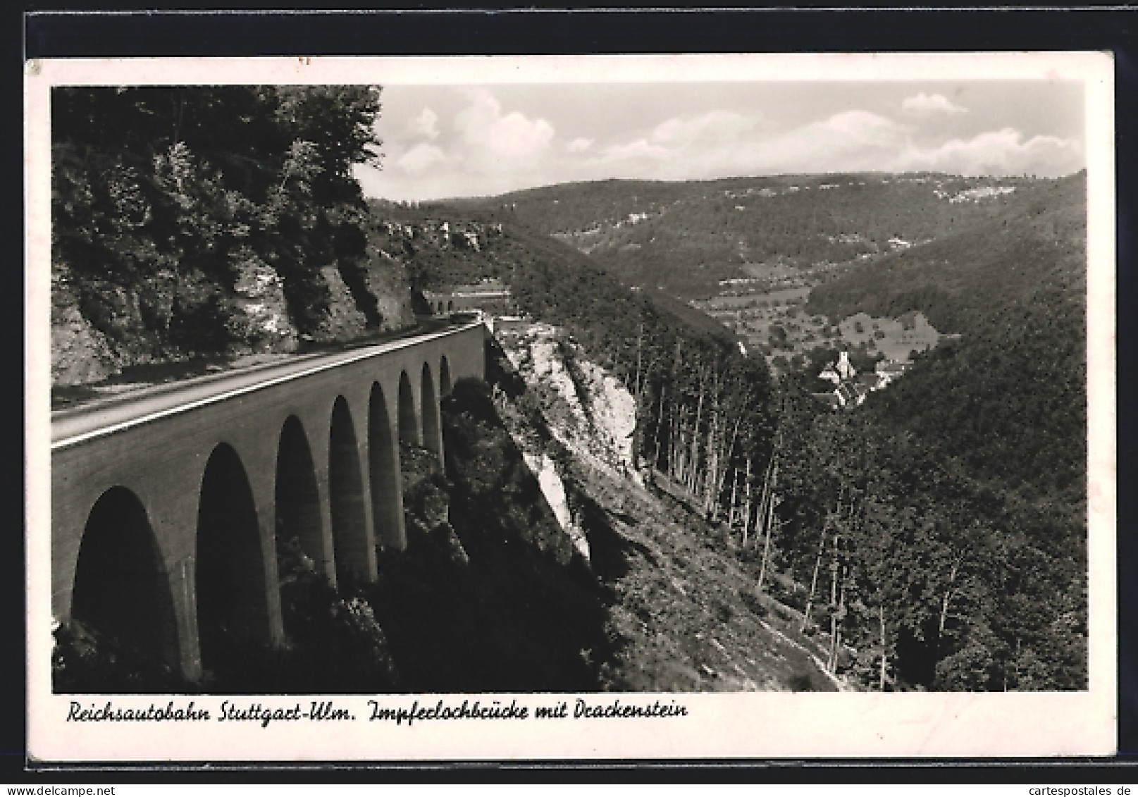 AK Drackenstein, Impferlochbrücke Der Reichsautobahn Stuttgart-Ulm  - Other & Unclassified