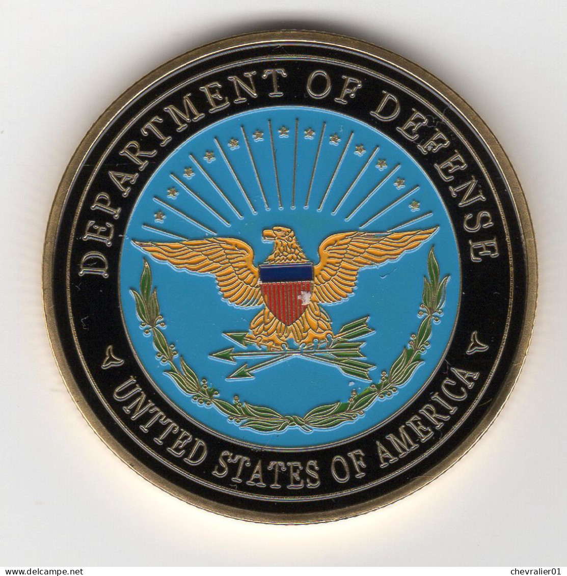 Militaria_Pièce Commémorative Coin_02_Department Of Defense USA_Army – Navy - Air Force Marines - The Pentagon - Autres & Non Classés