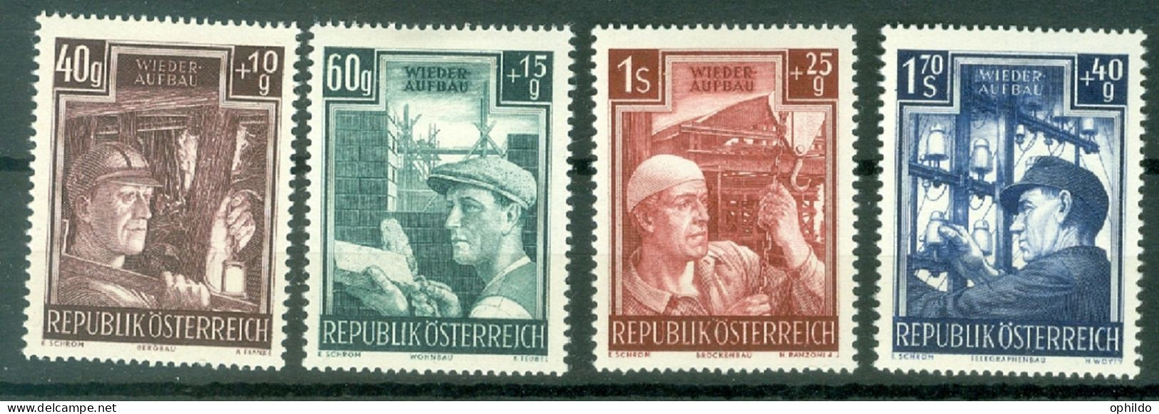 Autriche  Yv  794/797  *  TB  Métier Dont Mineur  - Unused Stamps