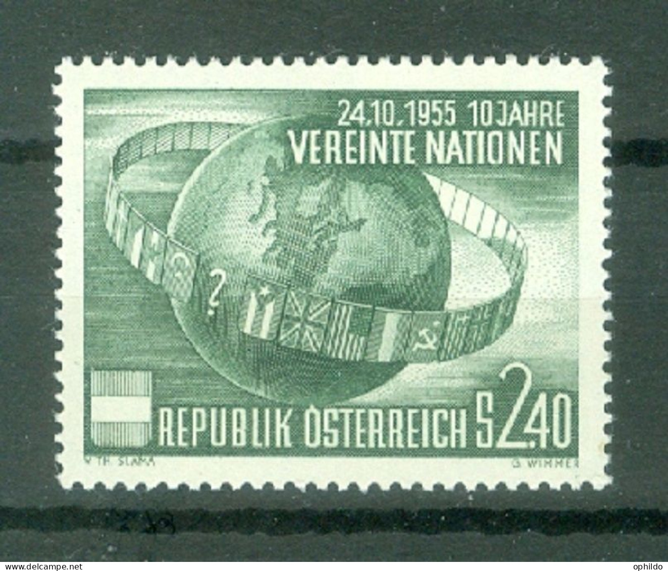 Autriche  Yv  855 * * TB  Nations Unies  - Neufs