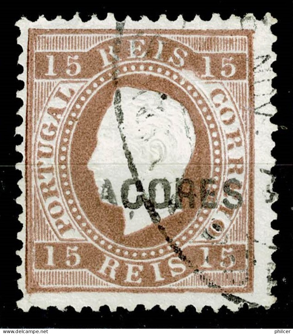 Açores, 1871, # 25 Dent. 12 3/4, Sob. B, Used - Azores