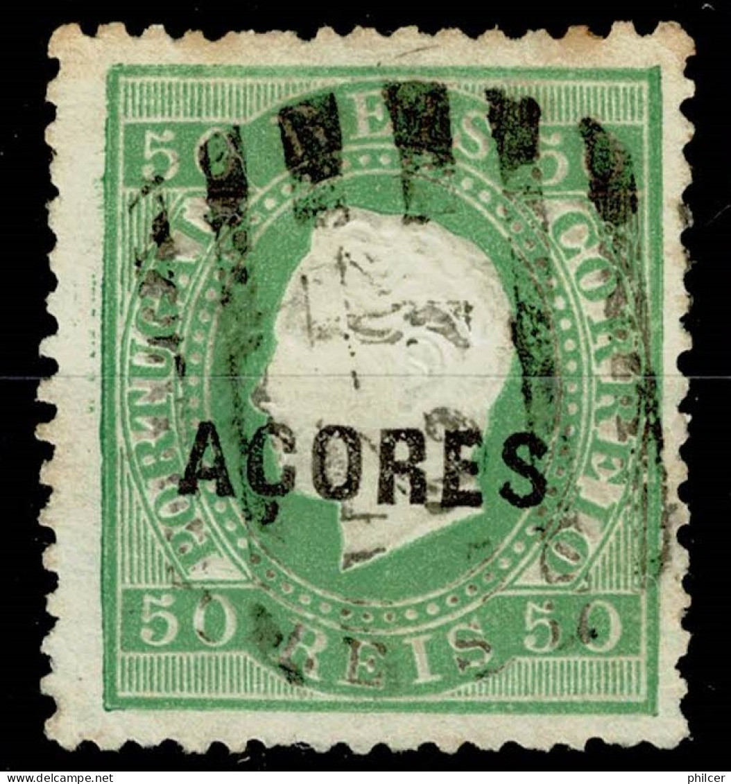 Açores, 1871, # 20a Dent. 12 3/4, Sob. B, Used - Azoren
