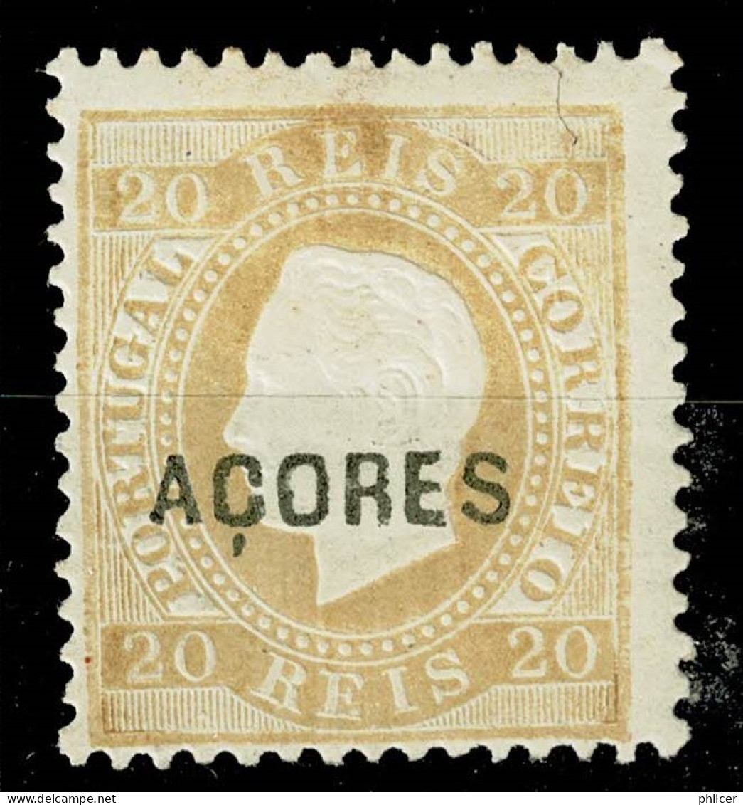 Açores, 1871, # 18f Dent. 12 3/4, Sob. C, MH - Azoren