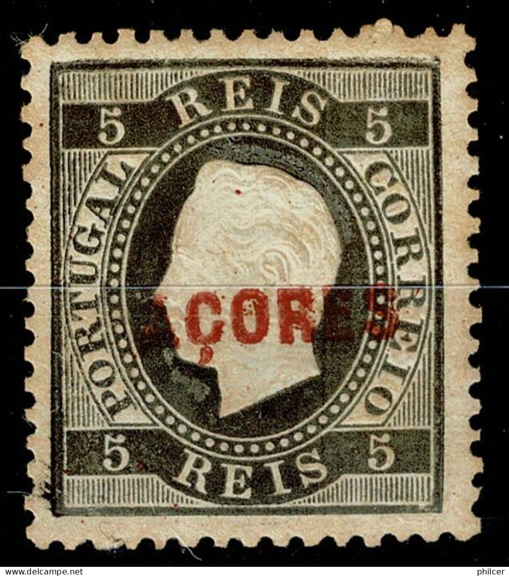Açores, 1871, # 16b Dent. 12 3/4, Sob. B, Tipo II, MH - Açores