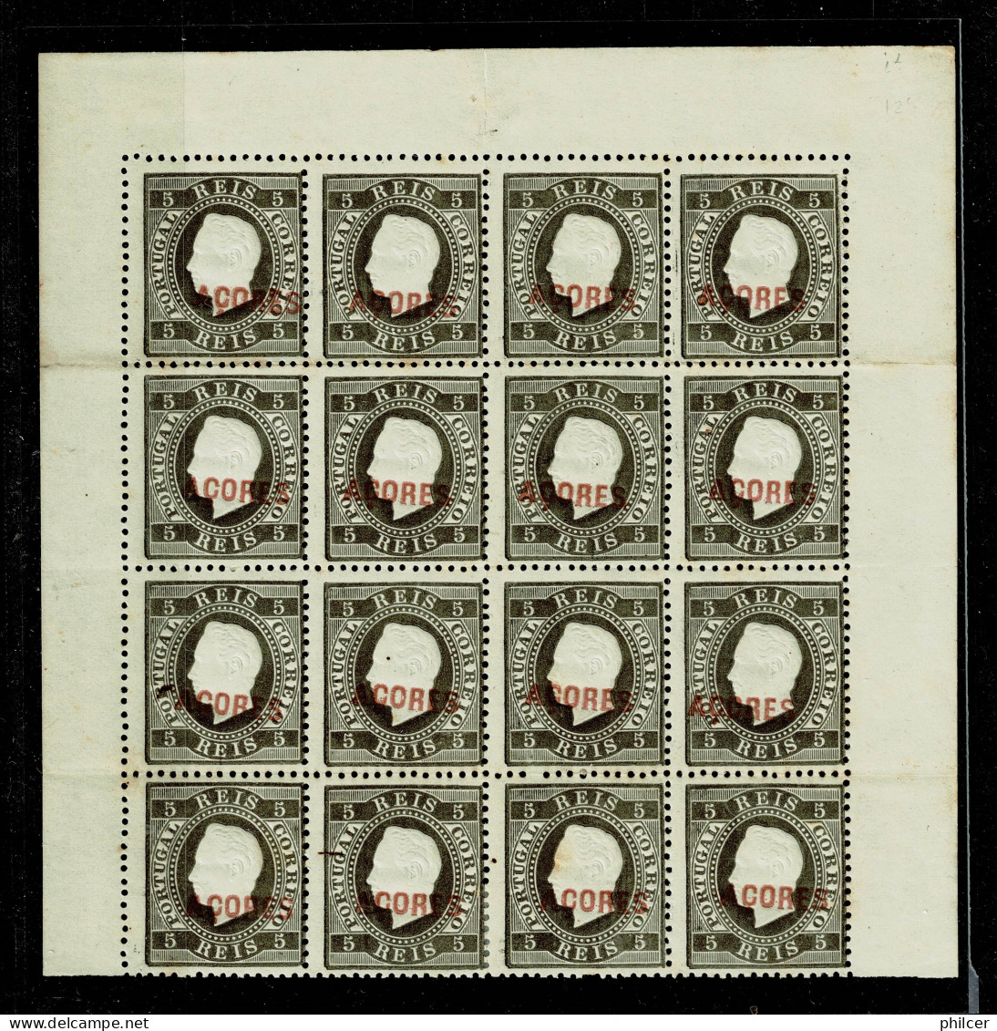 Açores, 1871, # 16 Dent. 12 3/4, MNH - Açores