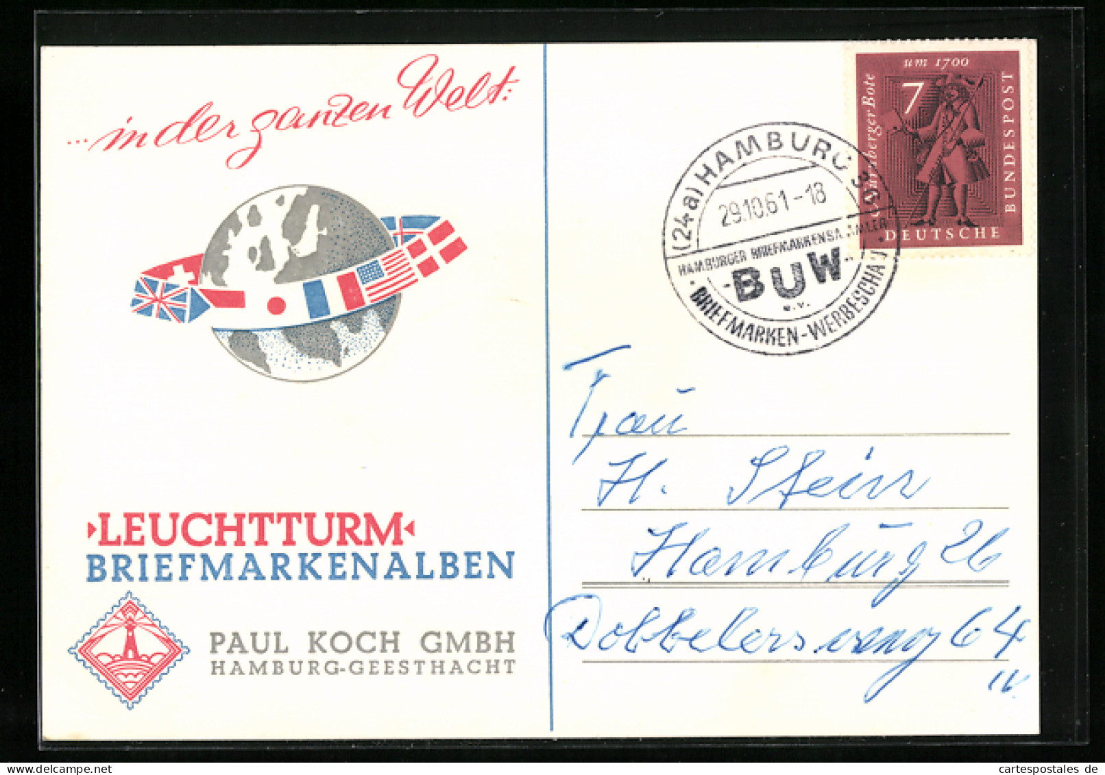 AK Postgeschichte, Leuchtturm Briefmarkenalben Der Paul Koch GmbH  - Sonstige & Ohne Zuordnung