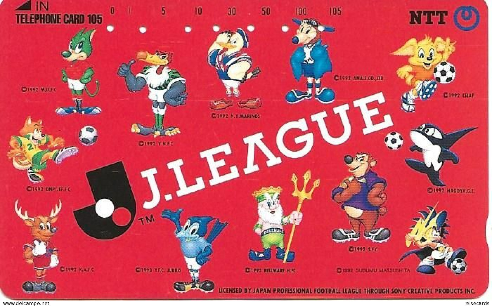 Japan: NTT - 111-044  J.League Professional Football League - Japan