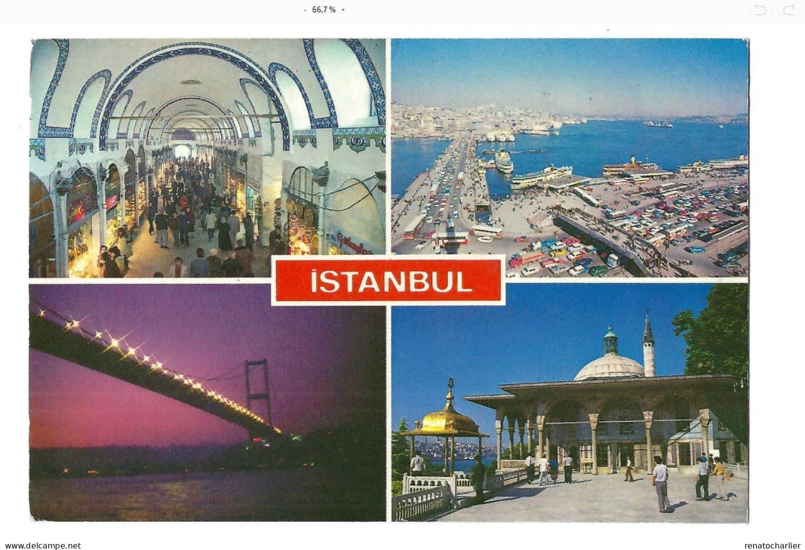 Istambul.Multivues.Expédié à Maurage (Belgique) - Turkey