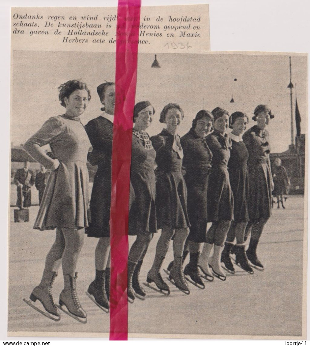 Den Haag - Kunstschaatsbaan Is Weer Open - Orig. Knipsel Coupure Tijdschrift Magazine - 1936 - Non Classificati