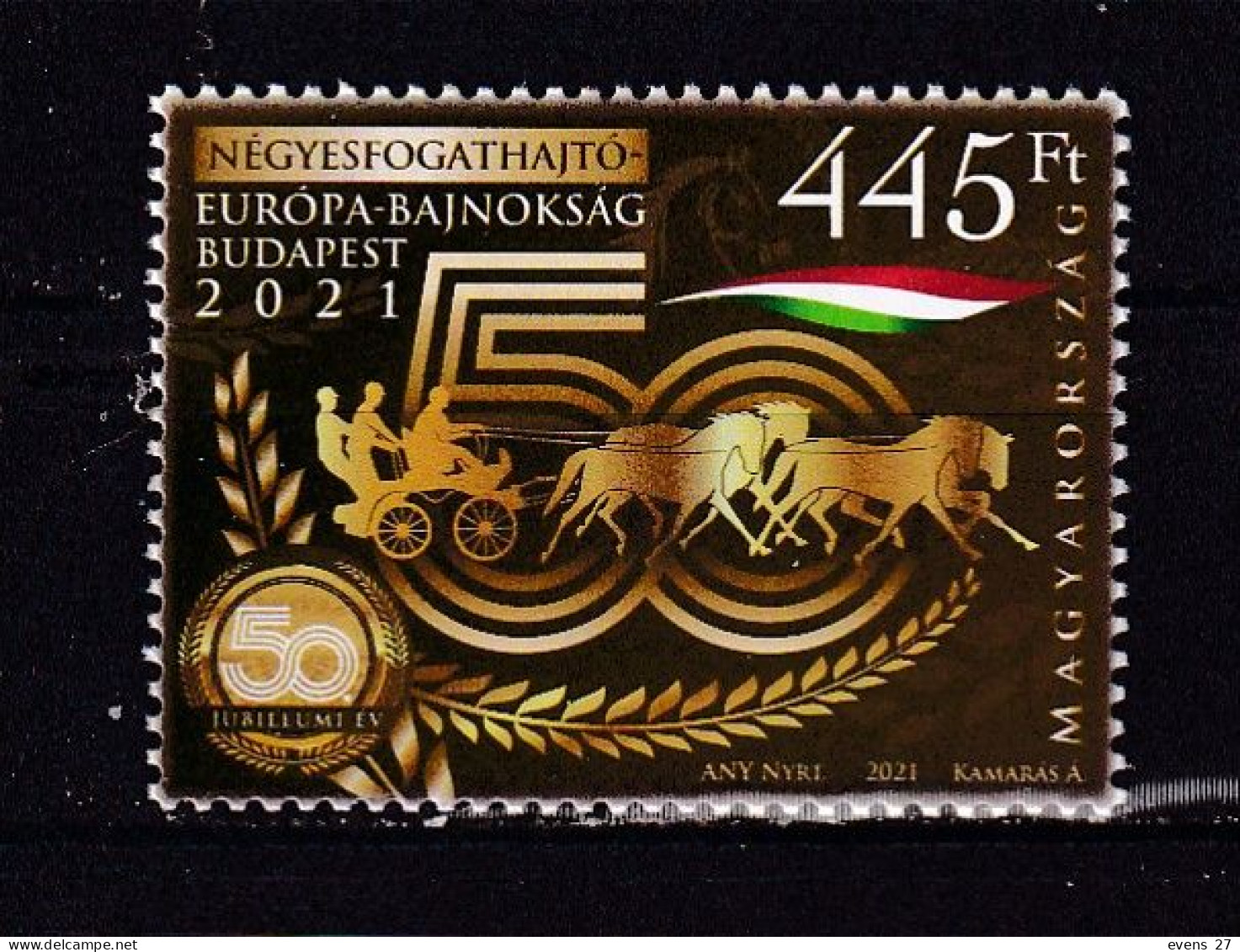 HUNGARY-2021-EUROPEAN DRIVING CHAMPIONSHIP -HORSES-MNH. - Unused Stamps