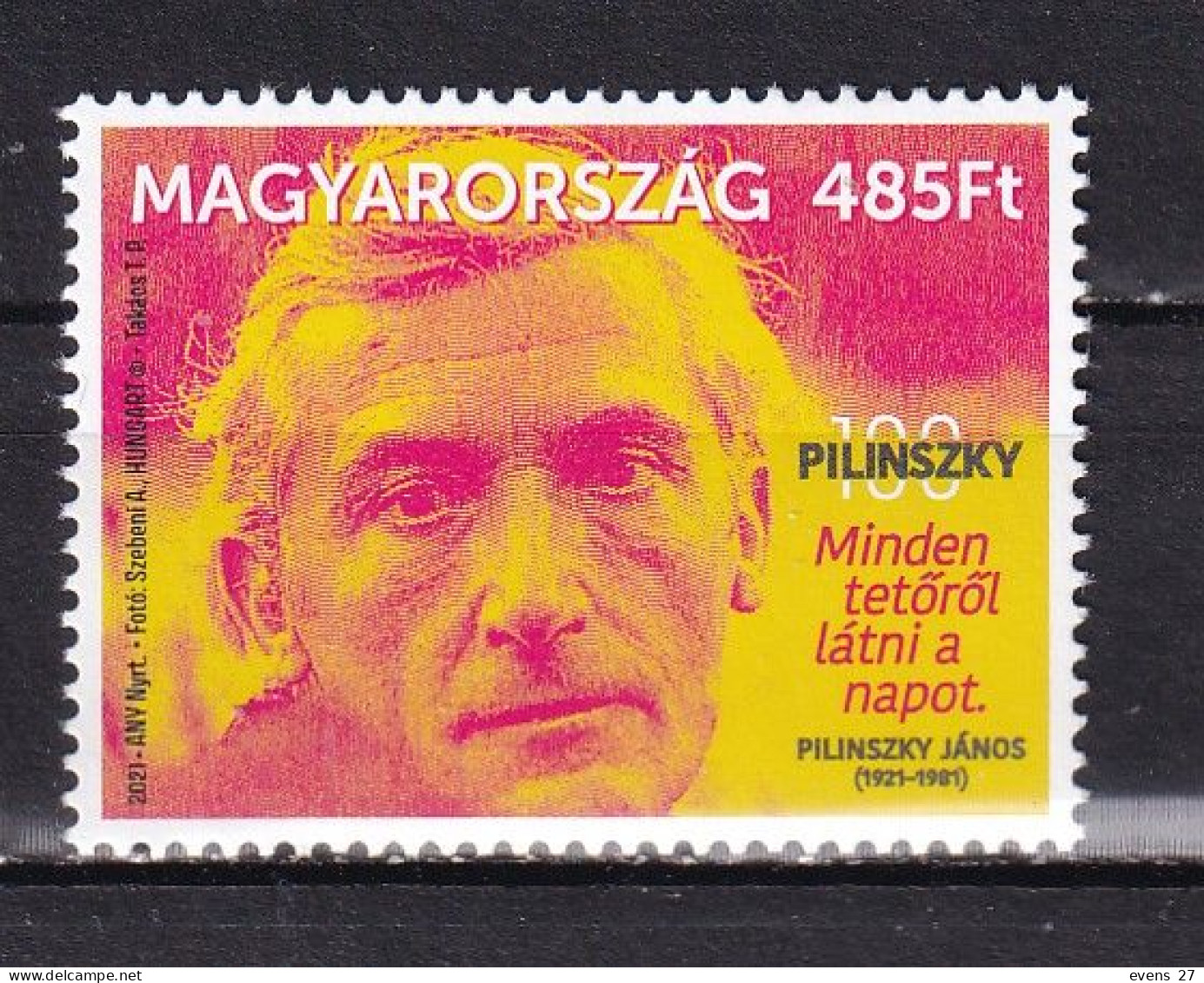 HUNGARY-2021- JANOS PILINSZKY-MNH. - Unused Stamps