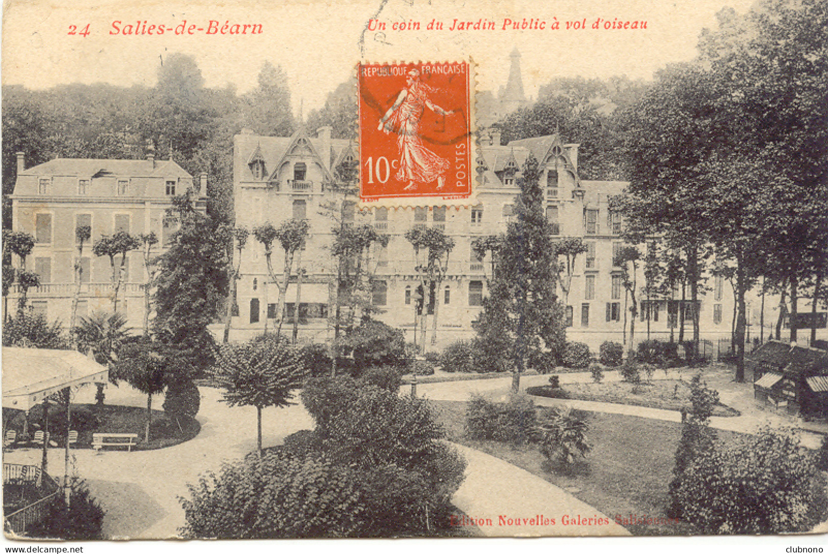 CPA - SALIES DE BEARN - COIN DU JARDIN PUBLIC (RARE CLICHE) - Salies De Bearn