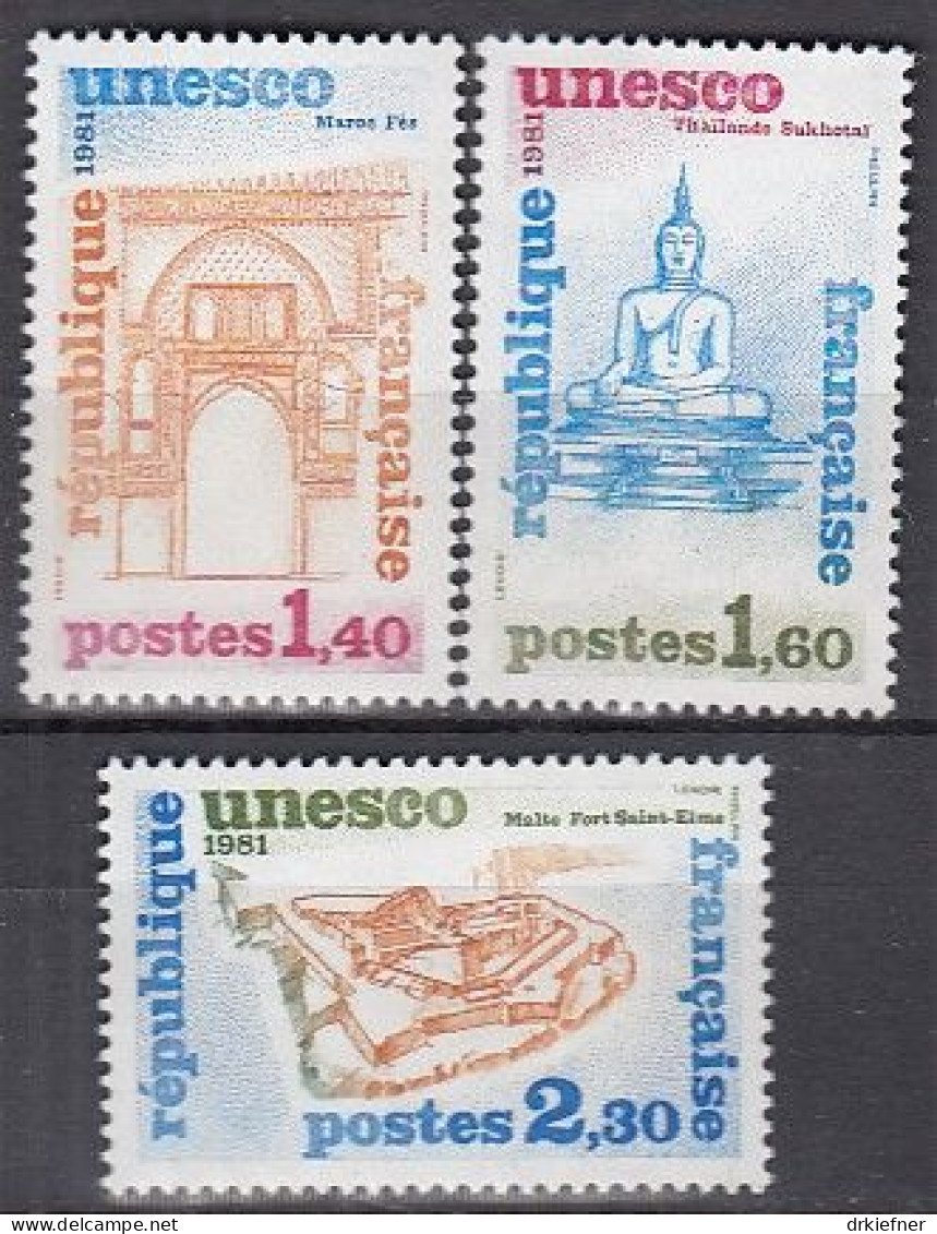 FRANKREICH  Dienstmarken Für Die UNESCO 24-26, Postfrisch **, 1981 - Mint/Hinged