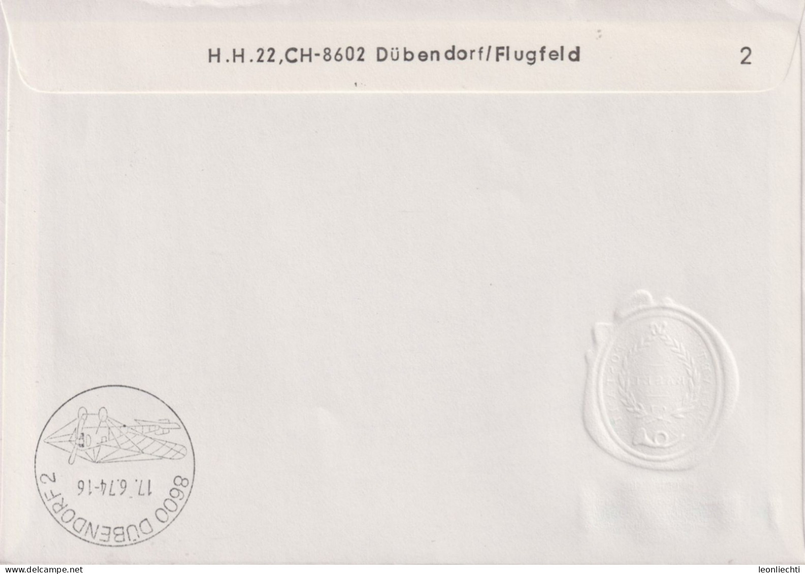 1974 Schweiz R-Brief Zum:CH 556+557, Mi:CH 1029+1030, EUROPA, Stempel: INTERNABA BASEL UPU + Rs: DÜBENDORF - Brieven En Documenten