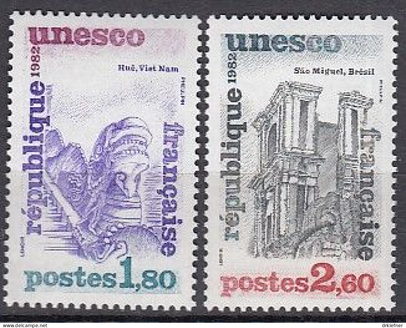 FRANKREICH  Dienstmarken Für Die UNESCO 27-28, Postfrisch **, 1982 - Ungebraucht