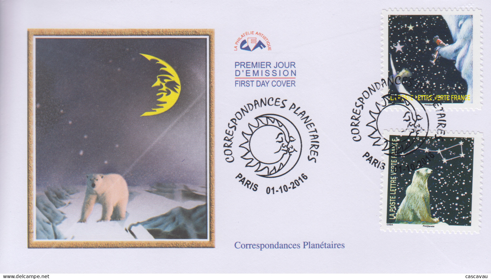 Enveloppe  FDC  1er  Jour   FRANCE    CORRESPONDANCES   PLANETAIRES    2016 - 2010-2019