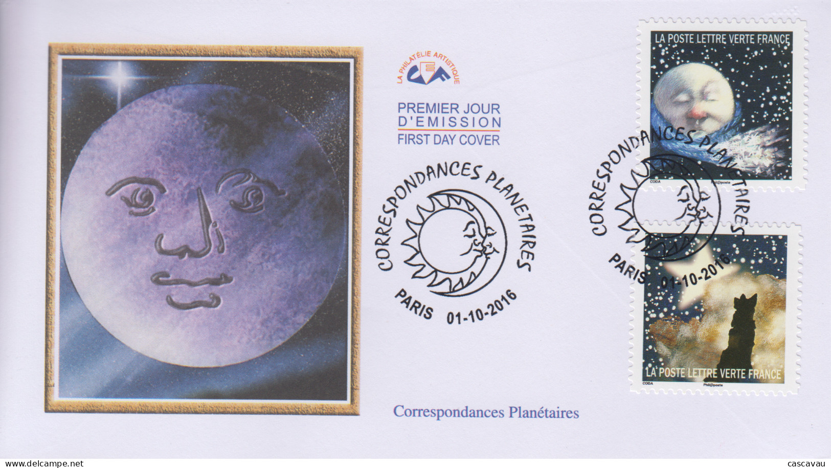 Enveloppe  FDC  1er  Jour   FRANCE    CORRESPONDANCES   PLANETAIRES    2016 - 2010-2019