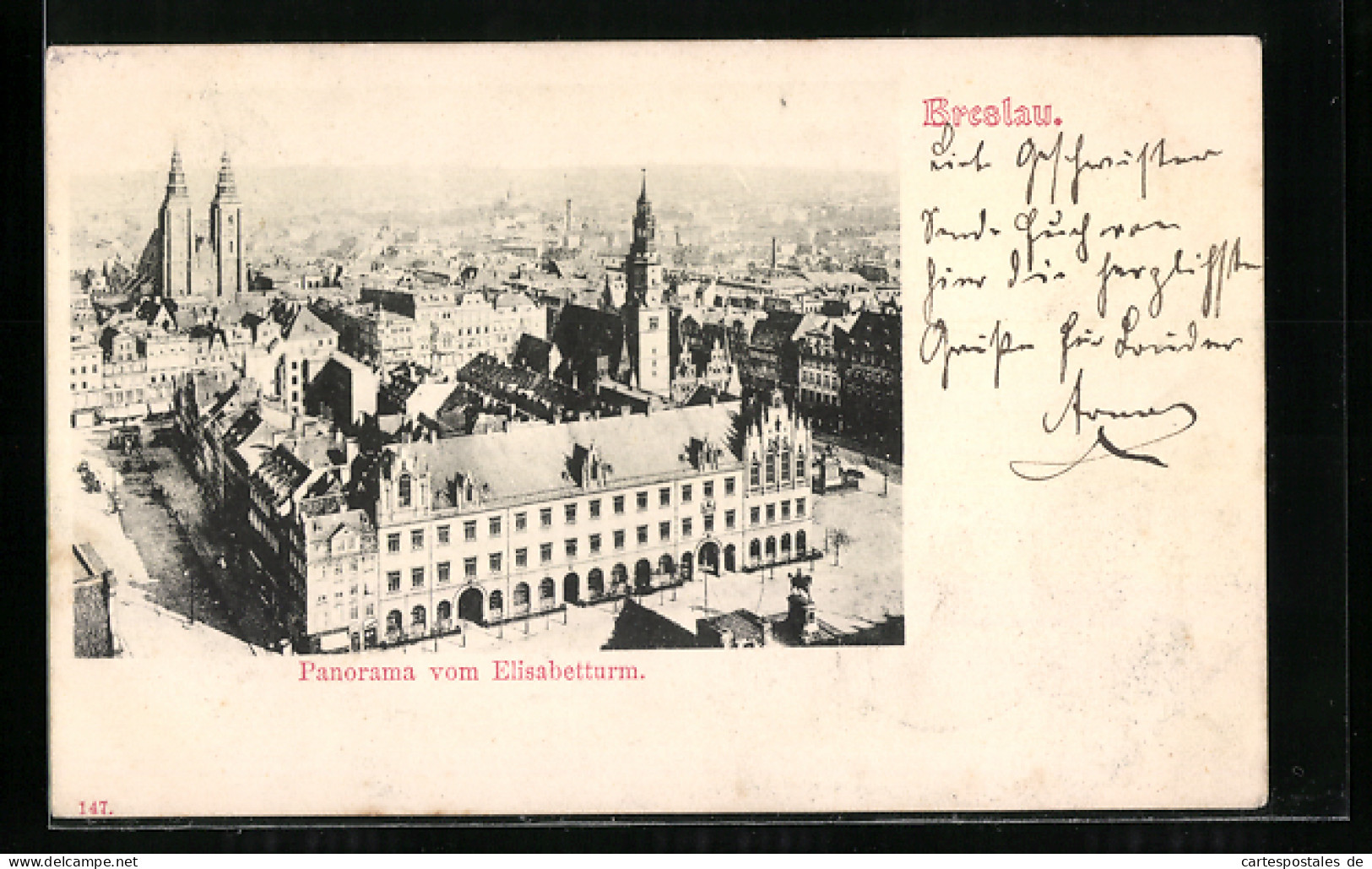AK Breslau, Panorama Vom Elisabetturm  - Schlesien