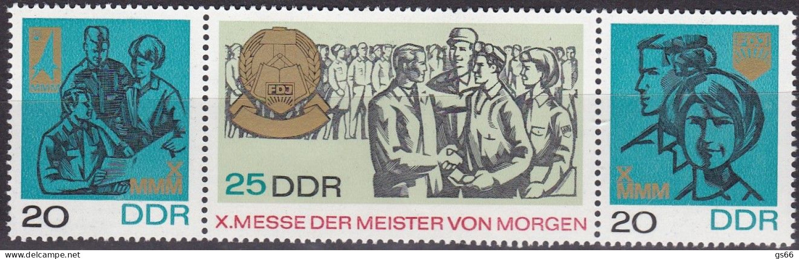 DDR  1967, 1320/22, MNH **, Messe Der Meister Von Morgen (MMM). - Nuevos