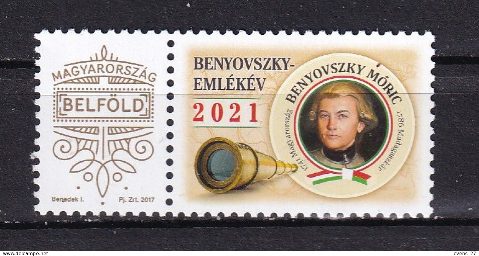 HUNGARY-2021- MORIC BENYOVSZKY-MNH. - Unused Stamps