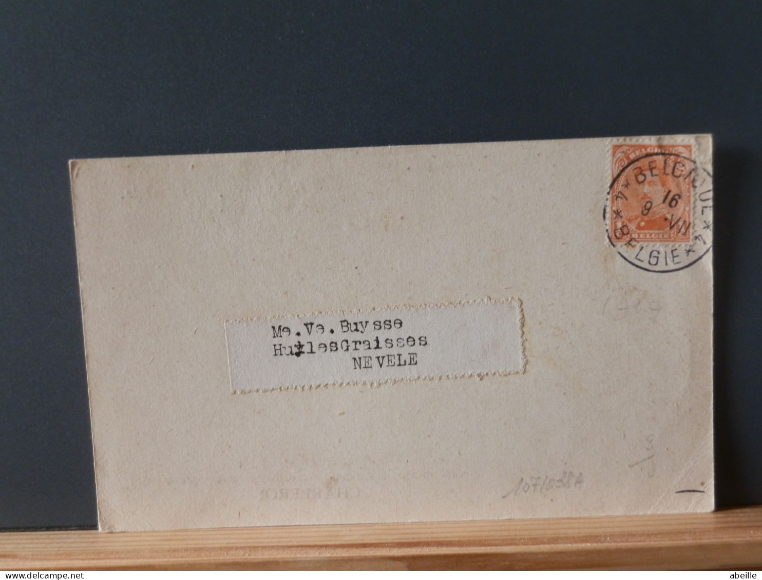 107/038A  CP BELG. 1916  OBL. BELGIQUE/BELGIE 4 - Storia Postale