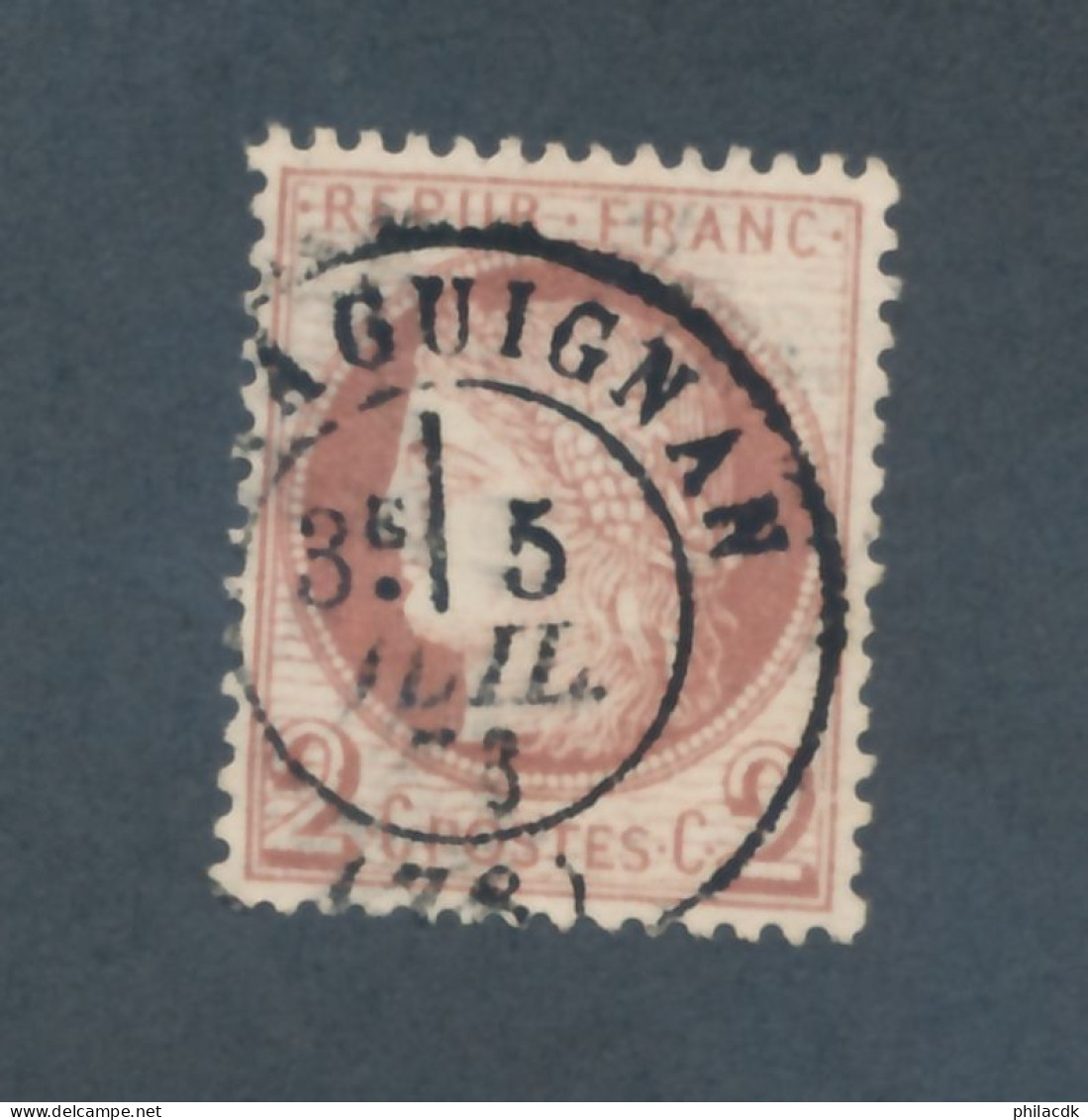 FRANCE - N° 51 OBLITERE AVEC CAD DRAGUIGNAN DU 5 JUILLET 1873 - COTE : 15€ - 1872 - 1871-1875 Cérès